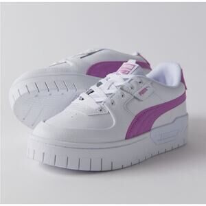 PUMA Shoes Womens 8 Cali Dream Lace Up Platform Sneakers 383157-01 White Leather